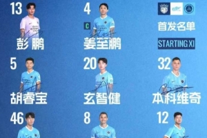 深圳新鹏城客战上海海港首发阵容出炉！最新头条